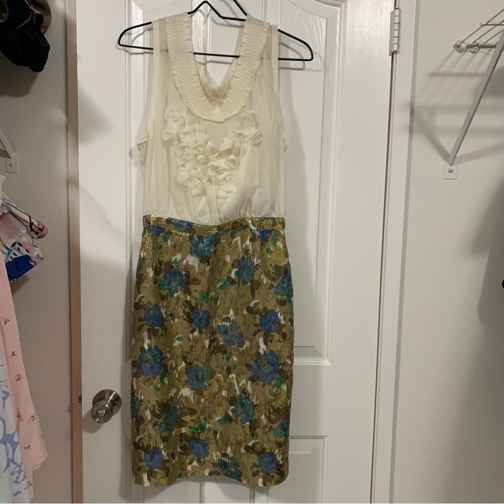 Anthropologie Moulinette Soeurs Silk Brocade dress, size 6